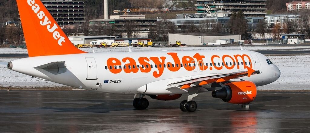 Airbus easyjet plane orange