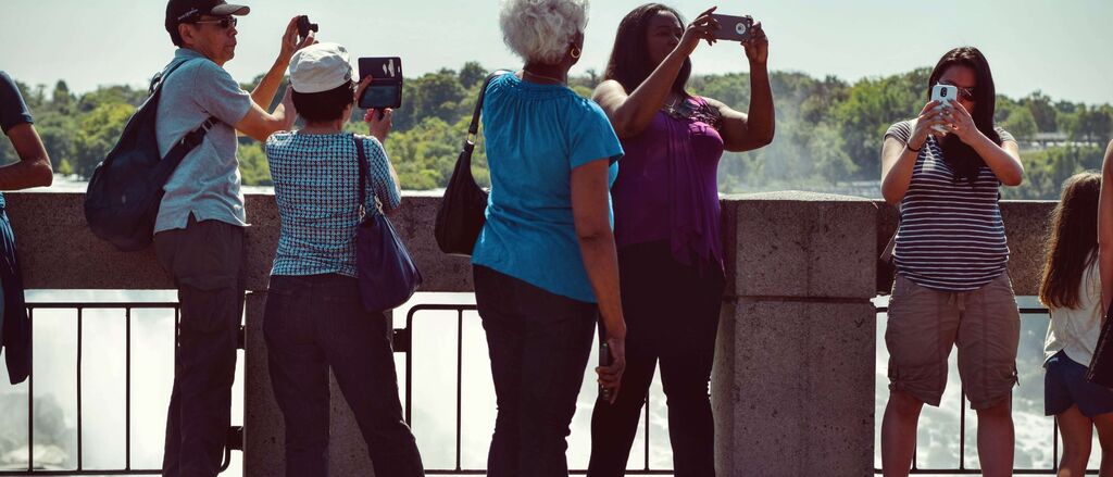 Touristen Smartphones